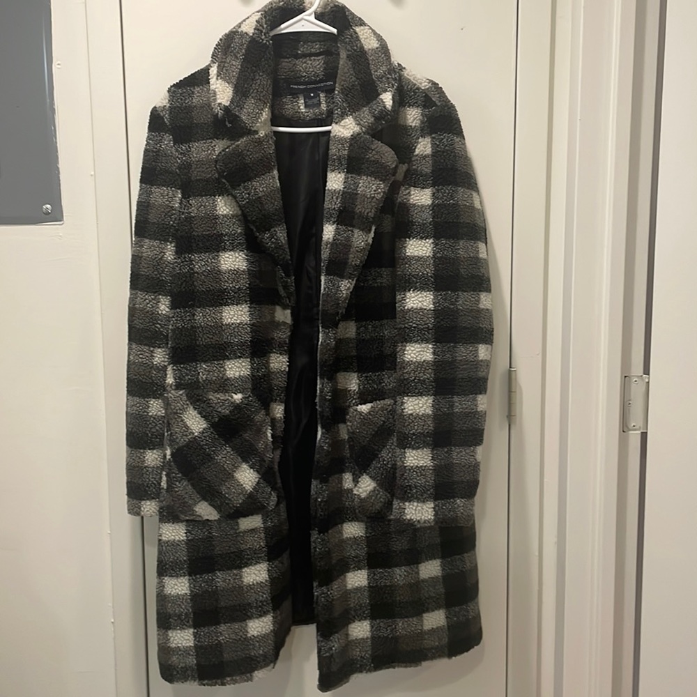 French Connection black and white coat